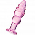 Анальная втулка "Sexus Glass" 13.5 х 4 см, розовая, стекло 912230 Анальная втулка "Sexus Glass" 13.5 х 4 см, розовая, стекло 912230