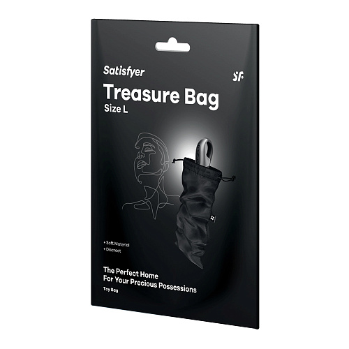 Мешочек для хранения игрушек Treasure Bag L, черный Мешочек для хранения игрушек Treasure Bag L, черный