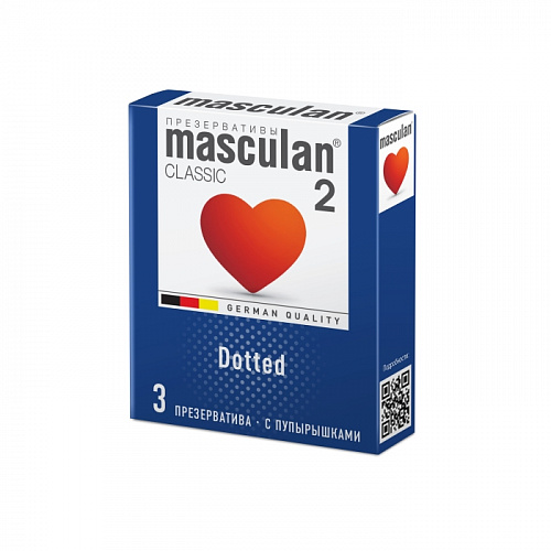 Презервативы "Masculan Dotty" с пупырышками, 3 шт 00168 Презервативы "Masculan Dotty" с пупырышками, 3 шт 00168
