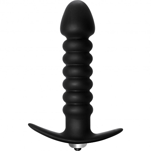 Анальная втулка с вибрацией "Twisted Anal Plug" черная 5007-03 Анальная втулка с вибрацией "Twisted Anal Plug" черная 5007-03