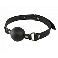 Кляп-шар "BDSM" черный, натуральная кожа 3091-1 Кляп-шар "BDSM" черный, натуральная кожа 3091-1