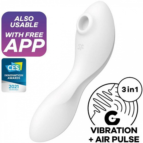 Satisfyer Curvy Trinity 5+ вакуумно-волновой стимулятор клитора + вибратор, белый 036557 Satisfyer Curvy Trinity 5+ вакуумно-волновой стимулятор клитора + вибратор, белый 036557