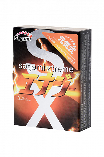 Презервативы "SAGAMI Xtreme Energy" с ароматом энергетического напитка, 3 шт 143154 Презервативы "SAGAMI Xtreme Energy" с ароматом энергетического напитка, 3 шт 143154