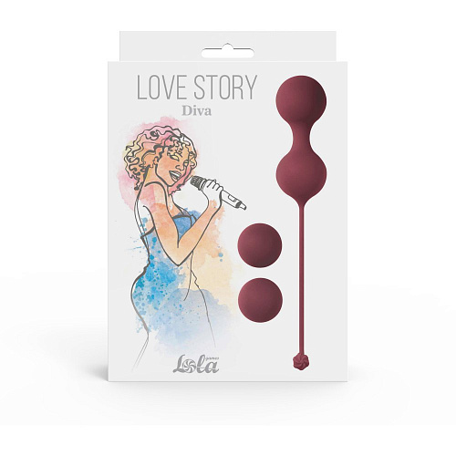 Набор вагинальных шариков "Love Story Diva Wine Red" 3012-02 Набор вагинальных шариков "Love Story Diva Wine Red" 3012-02