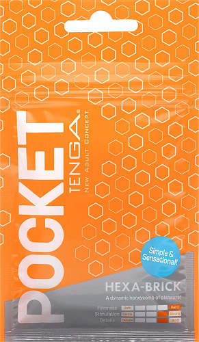 TENGA Pocket мастурбатор "Hexa-Brick" POT-004 TENGA Pocket мастурбатор "Hexa-Brick" POT-004
