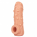 Насадка открытая "KOKOS Nude Sleeve" с пупырышками и подхватом мошонки, 10 см NS.002-S Насадка открытая "KOKOS Nude Sleeve" с пупырышками и подхватом мошонки, 10 см NS.002-S