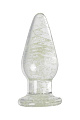 Анальная втулка "Sexus Glass" 9 х 4 см, светящаяся в темноте, стекло 912309 Анальная втулка "Sexus Glass" 9 х 4 см, светящаяся в темноте, стекло 912309