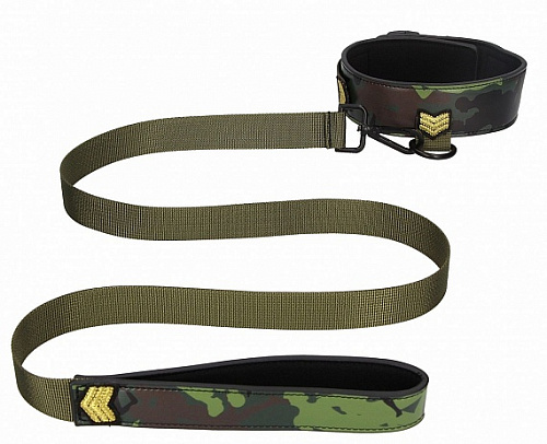 Ошейник с поводком "Collar With Leash - Army Theme" OU548GRN Ошейник с поводком "Collar With Leash - Army Theme" OU548GRN