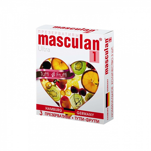 Презервативы "Masculan Tutti-Frutti" с фруктовым ароматом, 3 шт 11958 Презервативы "Masculan Tutti-Frutti" с фруктовым ароматом, 3 шт 11958
