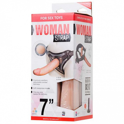 Страпон с вагинальным отростком "HARNESS BEST FOR WOMAN" 830703 Страпон с вагинальным отростком "HARNESS BEST FOR WOMAN" 830703