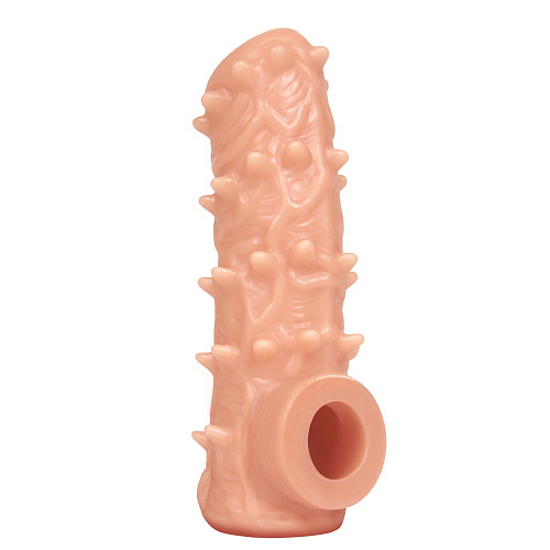 Насадка открытая "KOKOS Nude Sleeve" с шипами и подхватом мошонки, 10 см NS-006-S Насадка открытая "KOKOS Nude Sleeve" с шипами и подхватом мошонки, 10 см NS-006-S