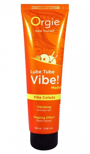 Гель с эффектом вибрации "ORGIE Lube Tube Vibe Medium Pina Colada" 100 мл 17533 Гель с эффектом вибрации "ORGIE Lube Tube Vibe Medium Pina Colada" 100 мл 17533