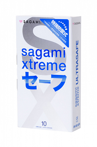 Презервативы "SAGAMI Xtreme Ultrasafe" латексные с двойным количеством смазки, 10 шт 143164 Презервативы "SAGAMI Xtreme Ultrasafe" латексные с двойным количеством смазки, 10 шт 143164