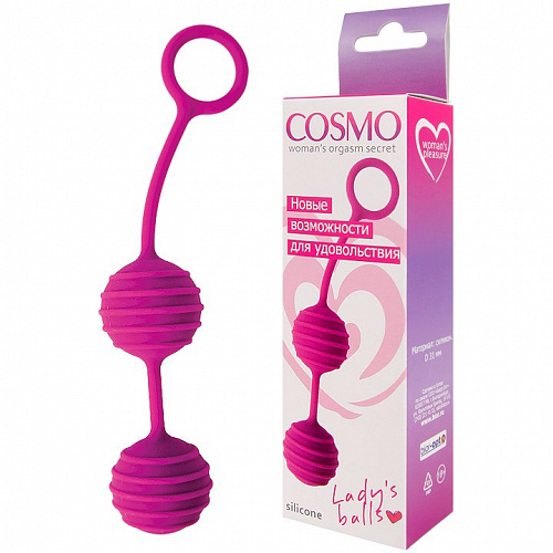 Вагинальные шарики "Cosmo" 31 мм, 55 г CSM-23033-16 Вагинальные шарики "Cosmo" 31 мм, 55 г CSM-23033-16