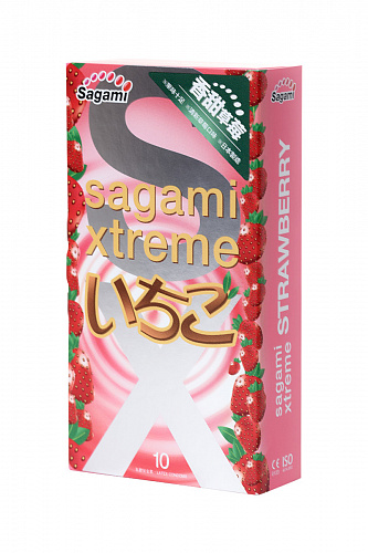Презервативы "SAGAMI Xtreme Strawberry" с ароматом клубники, 10 шт 143163 Презервативы "SAGAMI Xtreme Strawberry" с ароматом клубники, 10 шт 143163