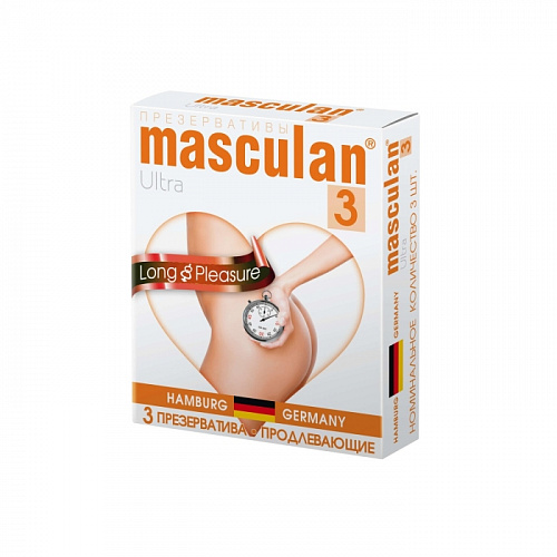 Презервативы "Masculan Long Pleasure" продлевающие с кольцами и пупырышками, 3 шт 11959 Презервативы "Masculan Long Pleasure" продлевающие с кольцами и пупырышками, 3 шт 11959